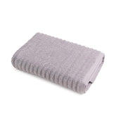 Vilasiya 100% Cotton Elace Ribbed Style Bath Towel 600 Gsm | Zero Twist Yarn Luxurious Soft, Extra Absorbent & Plushy (Light Grey)