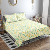 Printed Double Bed Bedsheets With 2 Pillow Covers - 90 X 90 Inches, Beige | Ideal For House - Bedroom, Guest Room, Perfect Gift For Festivals