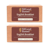 McLeod Russel 1869 English Breakfast Black Tea - Pack Of 2 X 100gm, 3.5 Ounce Each, 100 Pyramid Tea Bags | Strong & Robust Blend Daily Black Tea - Loose Leaf Black Orthodox | Low Caffeine