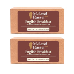 McLeod Russel 1869 English Breakfast Black Tea - Pack Of 2 X 100gm, 3.5 Ounce Each, 100 Pyramid Tea Bags | Strong & Robust Blend Daily Black Tea - Loose Leaf Black Orthodox | Low Caffeine