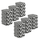 Kuber Industries Super Absorbent & Reusable Microfibre Face Towel 1800 Gsm (Zig Zag Grey) - Pack Of 24