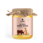 Pure A2 Desi Cow Ghee By Auric | Healthy & Delicious Desi Ghee For Daily Pooja & Daily Kitchen Dishes | (500ml) 16.9 Ounce | Jar Pack