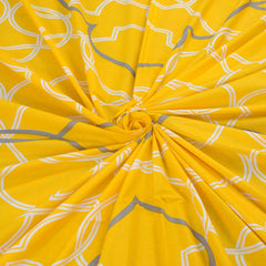 Bedsheet For Double Bed With 2 Pillow Covers - 88 X 96 Inches, Yellow | Ideal For Guest Houses, & Daily Home Use Queen Size Bedsheet