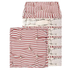 Cotton Chair Cushions Pillow For Sitting, Back Rest, Lining Print - Maroon | Chair Pad For Office Work & Posture Support | Furniture Cushion, Lightweight & Portable, Long Lasting - Pack Of 6