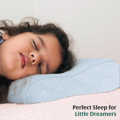 Bed Pillow For Kids, Baby Pillow For 3 Years To 8 Years, Small Pillow, Sky Blue | Memory Foam Soft Kids Pillow For Sleeping | Kids Pillow For Girls & Boys - Toddler Pillow, Washable Cover