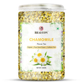 Bralcon Organic Chamomile Flower Tea - 100gm, 3.5 Ounce | Improves Sleep, Reduce Anxiety - Pure Dried Flower Detox Tea | Caffeine Free