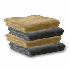 Housse Microfiber Hand Towel 800 Gsm | Premium Quality Towels Ultra Absorbent & Anti-Bacterial For Gym (Avocado Green & Atmosphere) - Pack Of 4