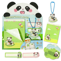 Panda Sticky Notes - 30 Small Sticky, 30 Medium Sticky | Stationery Gift For Student - Green