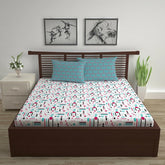 100% Cotton Double Bedsheet With 2 Pillow Cover - 87 X 100 Inches, Multicolor | Lightweight, Soft, Skin Friendly - Durable Bedsheets For Everyday Comfort