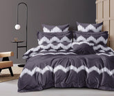 1 Flat Bedsheet For King Size With 2 Pillow Cover + Comforter - 90 X 100 Inch, Dark Grey | Super Soft Glace Cotton - 4 Pcs Bedding Set | Perfect Gifts Set Wedding, Anniversary