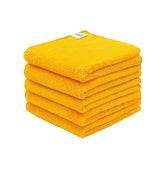 Softspun Microfiber Cleaning Cloths Towel 300 Gsm | Thick Lint & Streak-Free Multipurpose Cloths Automotive Microfibre Towels For Car, Bike Cleaning Polishing Washing Pack Of 5 (Orange)