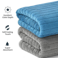 Urbanleaf Stripe Microfiber Hand Towels 170 Gsm | Gym & Workout Towels, Pack Of 2 (Multicolor 3)