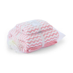 Spread Spain Microfiber Wave Coral Face & Bath Towel 900 Gsm | Quick-Drying & Ultra Absorbent Towel Set For Anniversary & Wedding Gift - Pink (Pack Of 2)