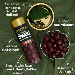 Panjon Swad Paan Shots 180gm, (Instant Paan Candy Mouthfreshner) Toffee Balls | 1 Bottle