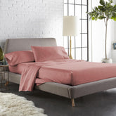 100% Cotton Flat Bedsheet Single Bed With 1 Pillow Covers - 60 X 90 Inches, Peach | Stylish & Traditional Bedsheet - Bed Sheet For Single Bed