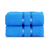 Spread Spain 100% Cotton Hand Towel 600 Gsm | Soft, Fluffy, Super Absorbent & Quick Dry Towels For Pool, Spa & Gym (Azhar Blue) -Set Of 3