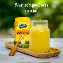 Organic Desi Cow Ghee By Dholpur Fresh | Delicious & Nutritious Healthy Desi Cow Ghee For Boost Body Energy | (1 Litr) 33.8 Ounce | Jar Pack