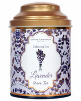 San-Cha Lavender Green Tea - 100gm, 3.5 Ounce | Calming & Stress Relief Green Tea - Environment Friendly & Made In Corn Fiber | Medium Caffeine