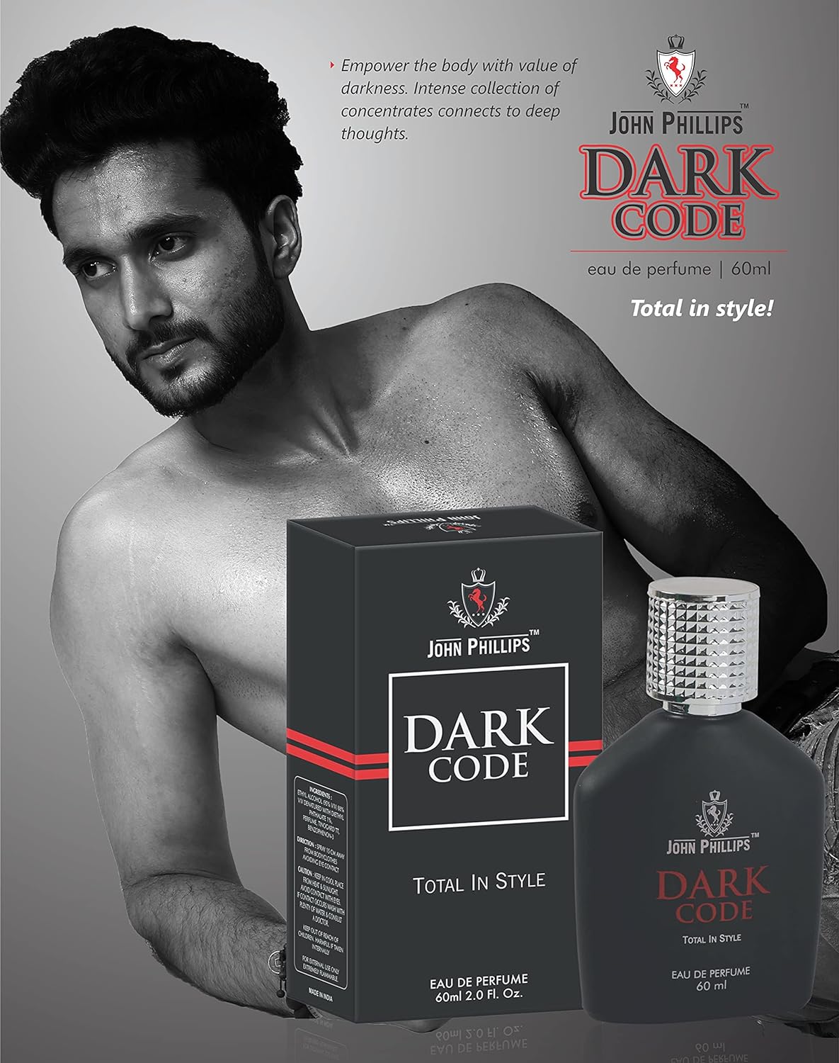 John Phillips Dark Code 100ml 3.4 Fl.oz. & Titanic Eau De Perfumes 60ml 2 Fl.oz. | Combo Of 2 | For Unisex John Phillips Dark Code 100ml 3.4 Fl.oz. & Titanic Eau De Perfumes 60ml 2 Fl.oz. | Combo Of 2 | For Unisex