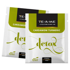 TE-A-ME Detox Cardamom Turmeric Tea - 25 Infusion Tea Bags | Herbal Tea For Weight Loss - Antioxidants & Anti-Inflammatory Properties | Caffeine Free, Biodegradable
