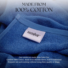 Himêya 100% Cotton Bath Towels 380 Gsm | Large Size Bath Towel For Men & Women (Iris Blue)