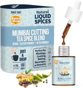 Spice Drop Mumbai Cutting Tea Spice Blend - 180 Cups, 5ml, 0.1 Fl.Oz. | Contains Cardamom, Ginger & Clove - Chai Masala Drops | GMO Free, No Preservatives, Gluten Friendly, Keto Friendly