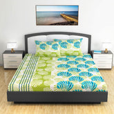 100% Cotton Double Bedsheet For King Size With 2 Pillow Covers | 108 X 108 Inches, Multicolor - Perfect For Home, Guest House, Hotel | Soft, Breathable & Comfortable