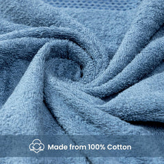Akiko Home 100% Cotton Trident Series Bath Towels | Premium, Soft, Absorbent, Quick Dry & Durable, Large Size Towel For Men & Women 400 Gsm (Blue)