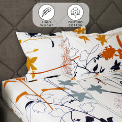Bedsheet For Queen Size Bed With 2 Pillow Cover - 60 X 72 Inches, White | All Around Elastic Fitted Bedsheet - Perfect For Home Decor & Gifting