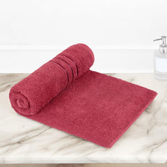 Home Elegance Comfort Living Hand Towel 200 Gsm (Tangy Tomato)- Pack Of 2
