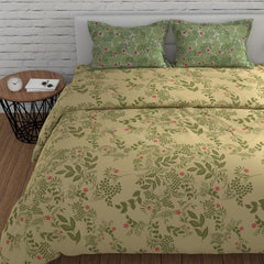 King Size For Double Bedsheet 2 Pillow Covers - 108 X 108 Inches, Light Green | Soft & Durable For Everyday Use - All Season Comfort