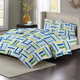 Double Bedsheet 1 Comforter 2 Pillow Covers - 90 X 100 Inches, Multicolor, 4 Pcs Bedding Set | Cotton Summer Ac Comforter Set King Size Double Bed