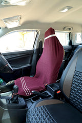 Roman Home Solid Large Luxury All Car Seats & All Office Chair Towel With Tie Knot & Elistick 450 Gsm - (Purple)