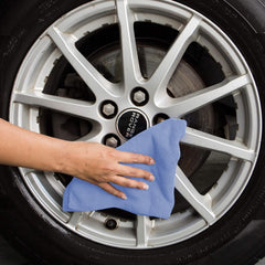 Softspun Microfiber Cloth 350 Gsm | Thick Lint & Streak-Free Multipurpose Cloths Microfibre Towels - 2 Pcs (Sky Blue)