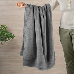 Spread Spain 1 Bath & 2 Hand Towels 900 Gsm | Highly Absorbent & Soft Modern Decor Design Towel Sets (Grey)