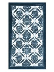 Homefresh Print Cotton Bath Towel 500 Gsm | Geometric Pattern Navy Blue & Grey (Mehr)