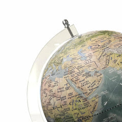 Educational World Globe On Sturdy Acrylic Stand - Rotating For Kids, Students, UPSC, Desk, Home Decor, Study Table (Physical Light Sea Green) 8 Inches, Medium, Pack Of 1