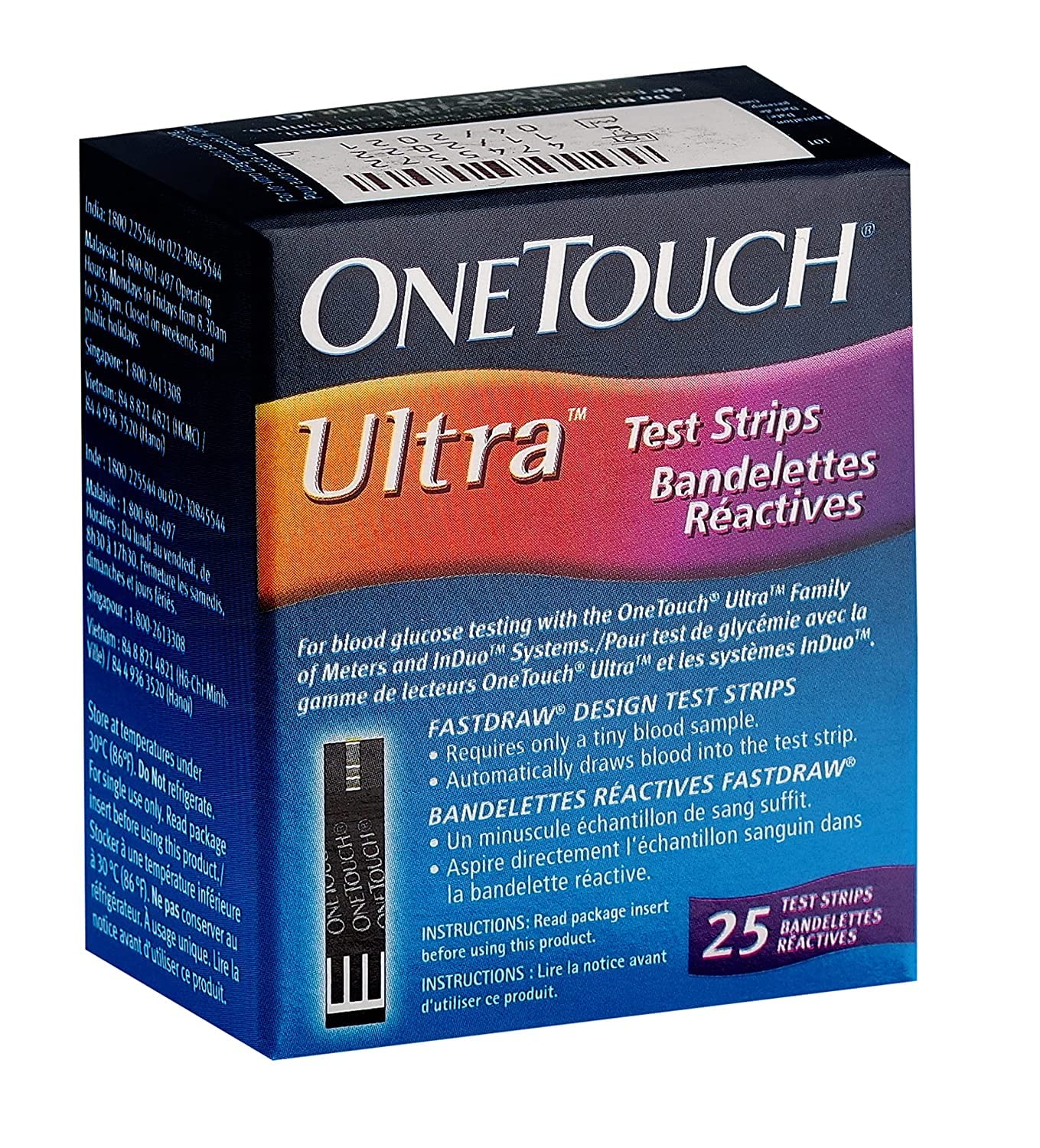 OneTouch Ultra Test Strips - Pack of 25 Strips | Blood Sugar Test Machine Testing Strips | Global Iconic Brand | For use with OneTouch Ultra 2 Glucometer & OneTouch Ultra Easy Glucometer OneTouch Ultra Test Strips - Pack of 25 Strips | Blood Sugar Test Machine Testing Strips | Global Iconic Brand | For use with OneTouch Ultra 2 Glucometer & OneTouch Ultra Easy Glucometer