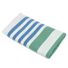 Mush 100% Bamboo Extra Large Bath Towels 290 Gsm | Ultra Soft, Absorbent, Quick Dry, Compact Cabana Styled Bath Towel For Men & Women (Blue & Green)
