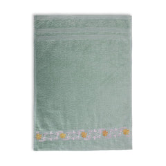 Lush & Beyond Cotton Embroidered Hand Towel 400 Gsm (Teal) - 2 Piece