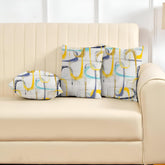 Microfiber Square Pillow Cushion For Sofa & Bed, Multicolor - 16 X 16 Inch | Soft, For Comfort & Back Support | Breathable, Premium Cotton Cushion Cover With Zip, Neck Support - Set Of 3