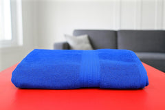 Siya Fashion Cotton Bath Towel 1000 Gsm | Ultra Soft Absorbent Quick Dry Lightweight & Durable Fabric Perfect For Home, Gym, Travel & Everyday Use (Blue) - Pack Of 2