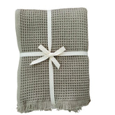 Sanglobal 100% Cotton Waffle Bath Towels 600 Gsm | Ultra Soft Absorbent Cotton Bath Towel Fluffy Design -Set Of 2 (Light Brown)