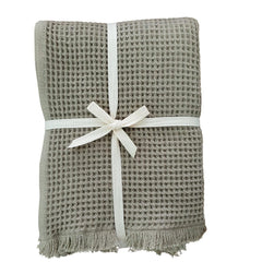 Sanglobal 100% Cotton Waffle Bath Towels 600 Gsm | Ultra Soft Absorbent Cotton Bath Towel Fluffy Design -Set Of 2 (Light Brown)