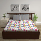 Soft Cotton Double Bedsheet For Queen Size With 2 Pillow Covers | 87 X 100 Inches, Grey & White - Soft & Breathable Fabric | Comfortable For Daily Use