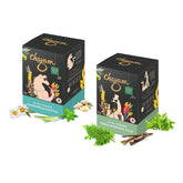 Chayam Detox & Sleep Tea Combo Pack Of 2 X 20 Tea Bags - Chamomile Exotica + Fresh Moringa Tulsi Tea | Rich In Antioxidants, Low Caffeine