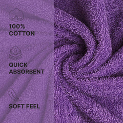Welspun 100% Cotton Quik Dry Bath Towel 380 Gsm | High Absorbency Super Soft, Fast Drying Bath Towels | Large Size Bath Towel For Men & Women (Dark Violet)