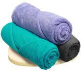 Heelium Bamboo Bath Towel 1500 Gsm | Ultra Absorbent 3x Softer Than Cotton Towels - Pack Of 3 (Iris, Grey, Teal)