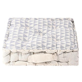 Cotton Chair Cushions Pillow For Sitting, Back Rest, Triangular Print - Grey | Chair Pad For Office Work & Posture Support | Furniture Cushion, Lightweight & Portable, Long Lasting