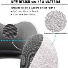 Travel Pillow Premium Memory Foam, Comfortable & Supportive Neck Pillow, Grey | Medium Size, Pain Relief Sleeping Neck Pillows For Travel, Airplane Pillow For Sleeping, Car, Office, Home